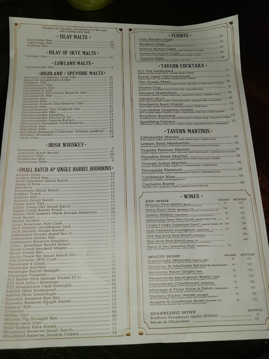 Park Lane Tavern Menu - Image 5