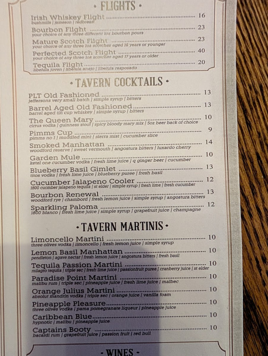 Park Lane Tavern Menu - Image 6